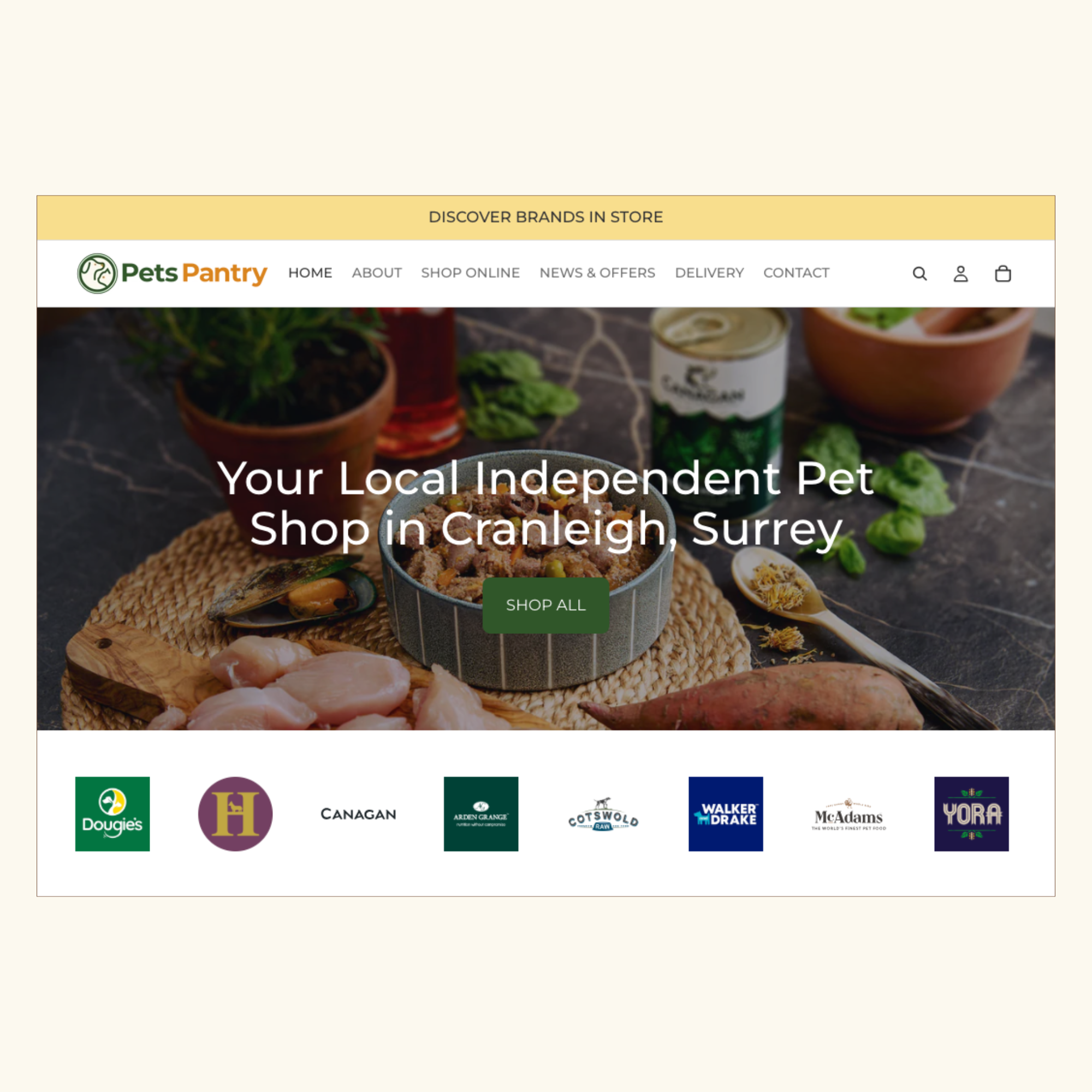 New Pets Pantry Ecommerce Website
