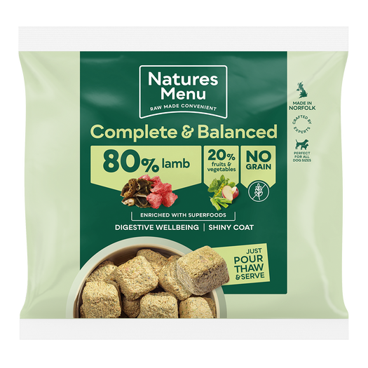 Natures Menu Frozen Country Hunter British Lamb Dog Nuggets 1kg