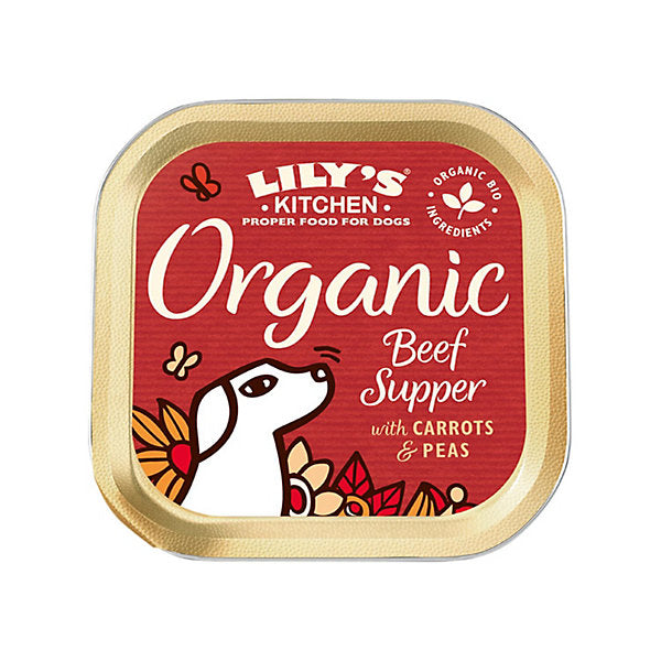 Lilys Kitchen Organic Beef Supper with Carrots & Peas 150g