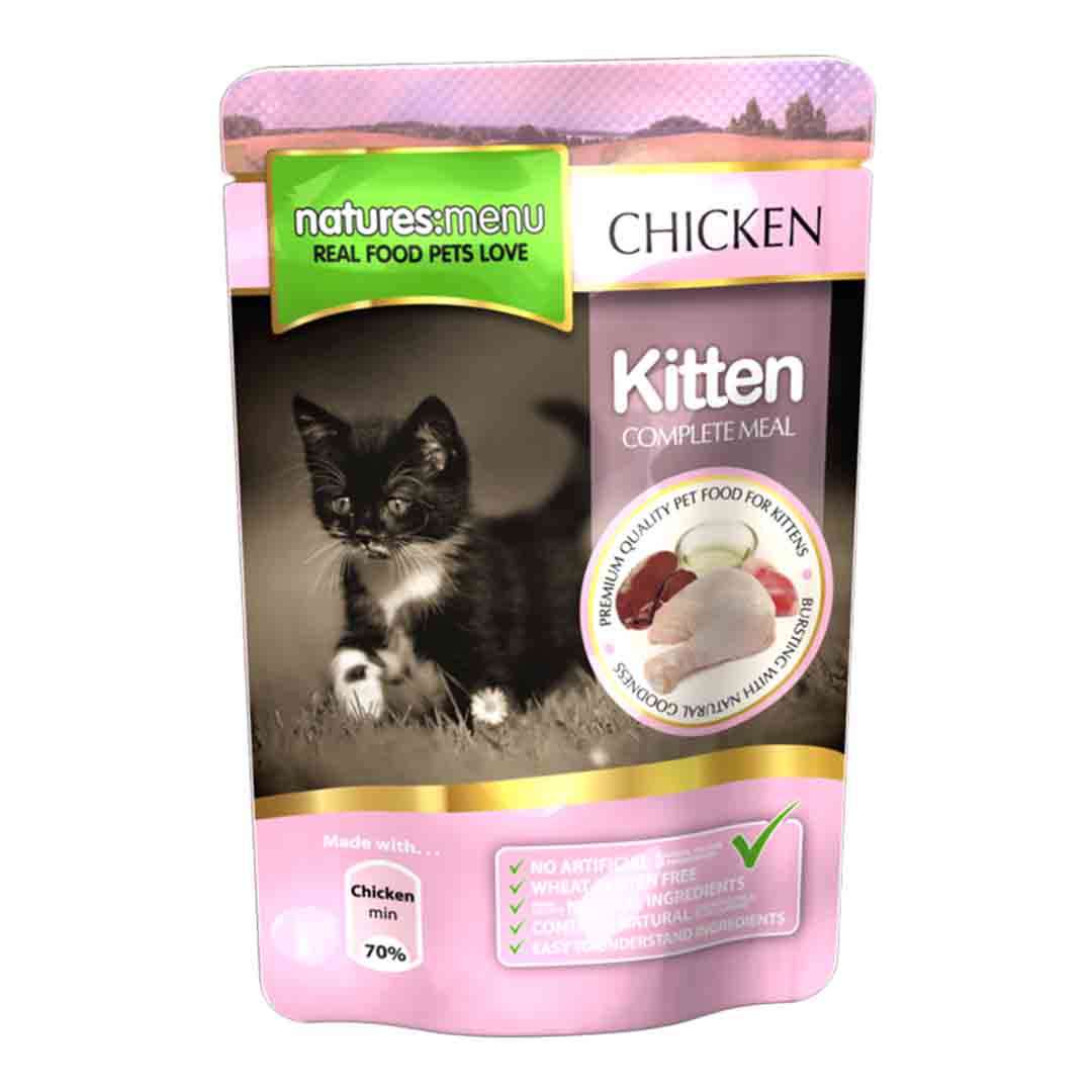 Natures Menu Cat Kitten Pouch With Chicken 12x100g