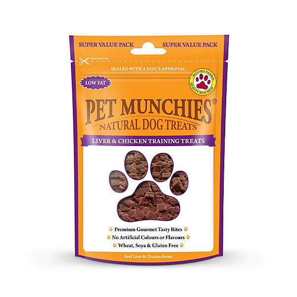 Pet Munchies Dog Training Treats Liver and Chicken 150g