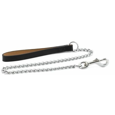 Ancol Heavy Chain Lead TH Handle Black 91cm