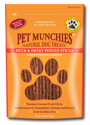 Pet Munchies Duck & Sweet Potato Dental Sticks 90g