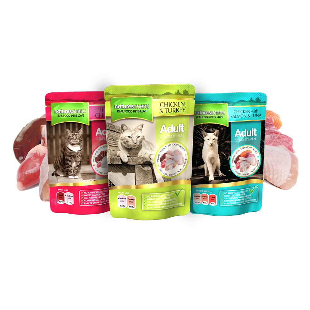 Natures Menu Cat Pouch Adult Multipack 12 x 100g 266349