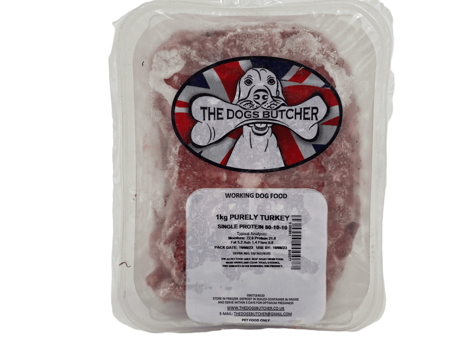 The Butchers Dog Purely Turkey 1kg