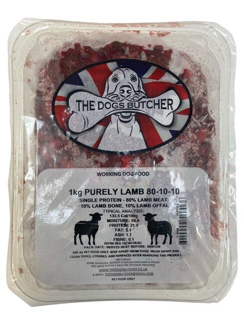 The Dogs Butcher Purely Lamb 1kg