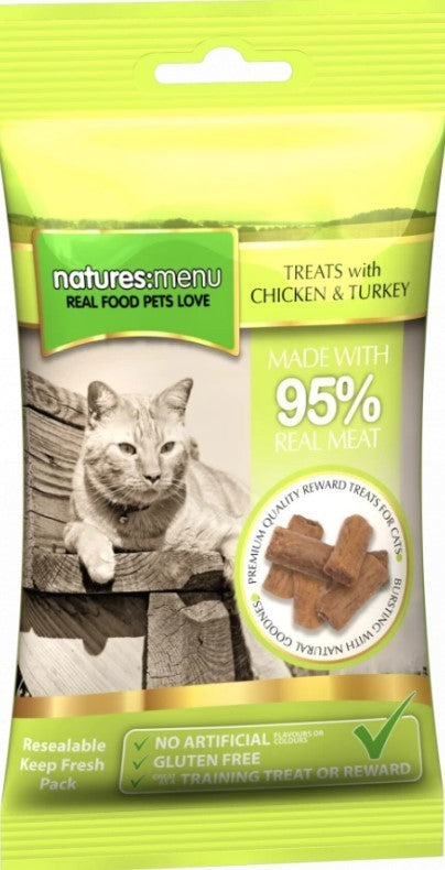 Natures Menu Cat Treats Chicken and Turkey 60g