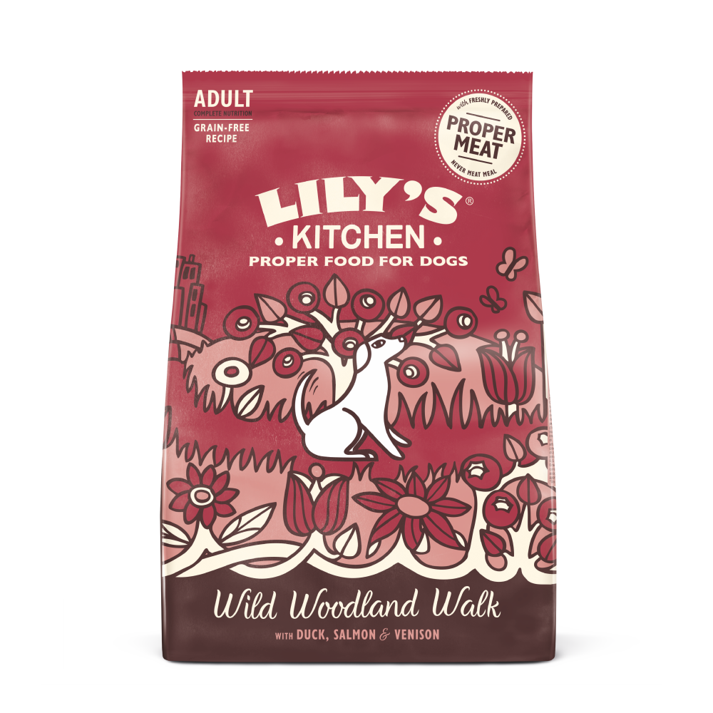 Lilys Kitchen Wild Woodland Walk  Duck Venison and Salmon Dry Dog Food    1kg