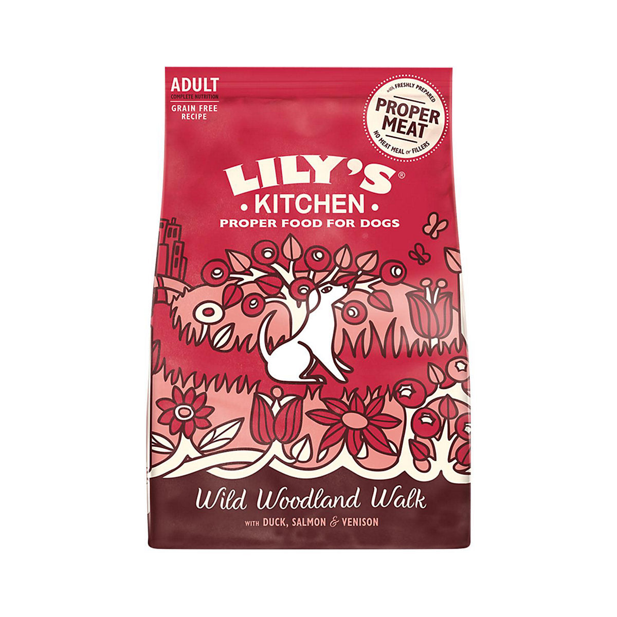 Lilys Kitchen Wild Woodland Walk with Duck Venison and Salmon Dry Dog Food-1
