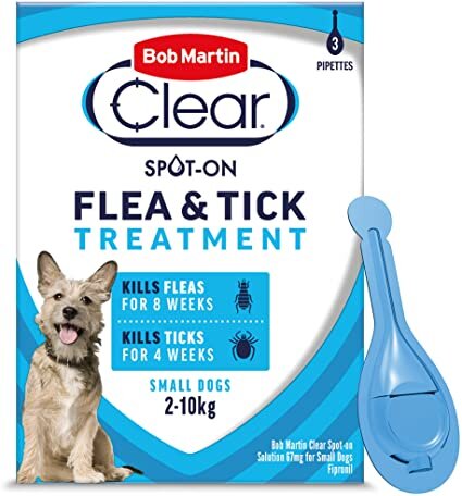 BM Clear Flea Clear Spot On for Small Dogs (3 Pipettes)