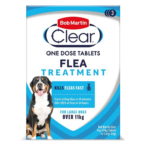 BM Clear Flea Tablets for Large Dogs over 11kg (3Tabs)