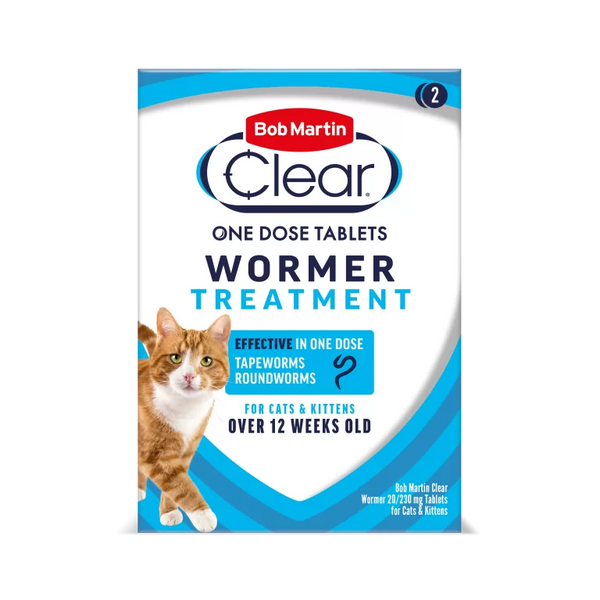 BM Clear Wormer Tablets For Cats (2 Tabs)