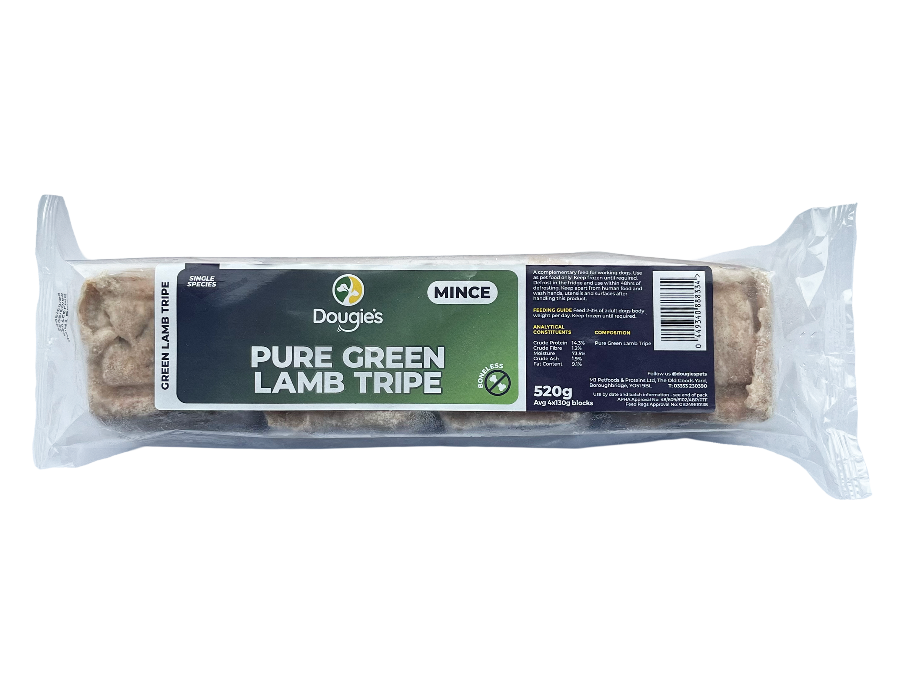 Dougie's Pure Green Lamb Tripe | Nutritious Dog Food ...