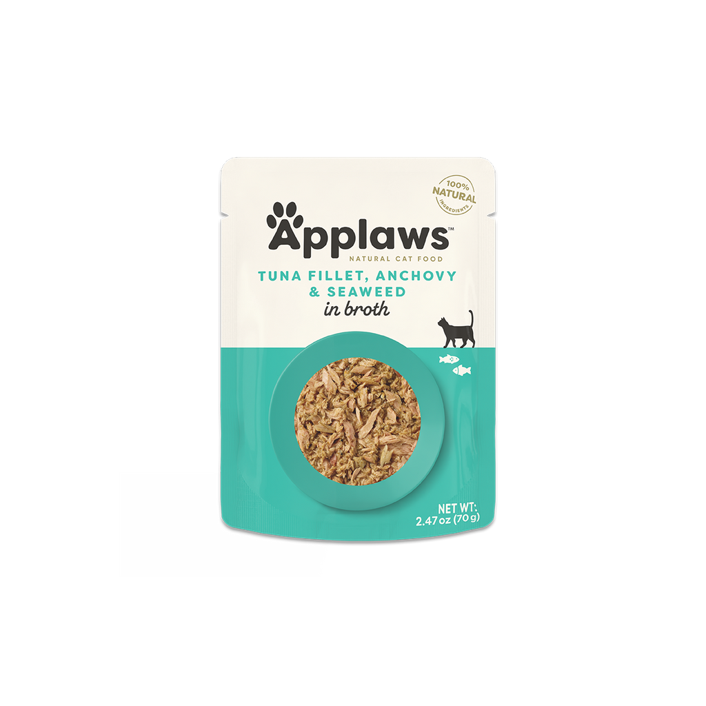 Applaws Cat Pouch Tuna Fillet and Whole Anchovy 70g