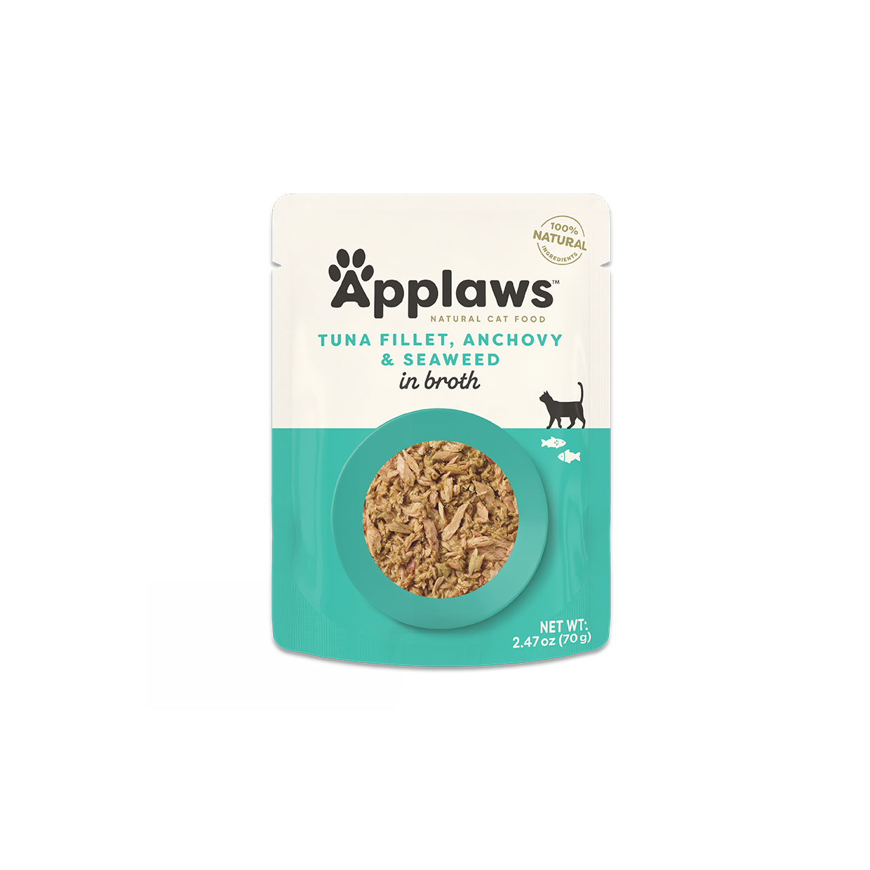 Applaws Cat Pouch Tuna Fillet and Whole Anchovy 70g