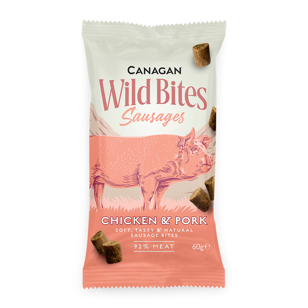 canagan wild bites chick & pork