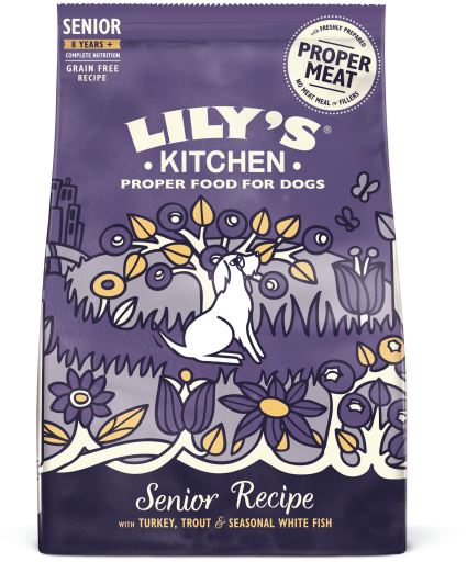 Lilys Kitchen Senior Recipe with Turkey Trout and White Fish Dry Dog Food-1