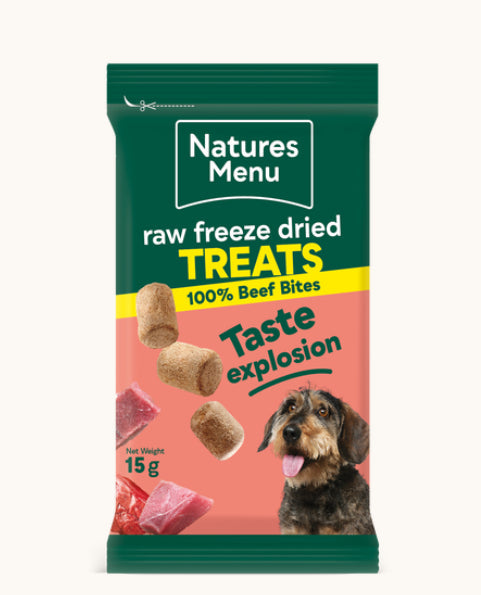 Natures Menu Freeze Dried Beef Bites 15g