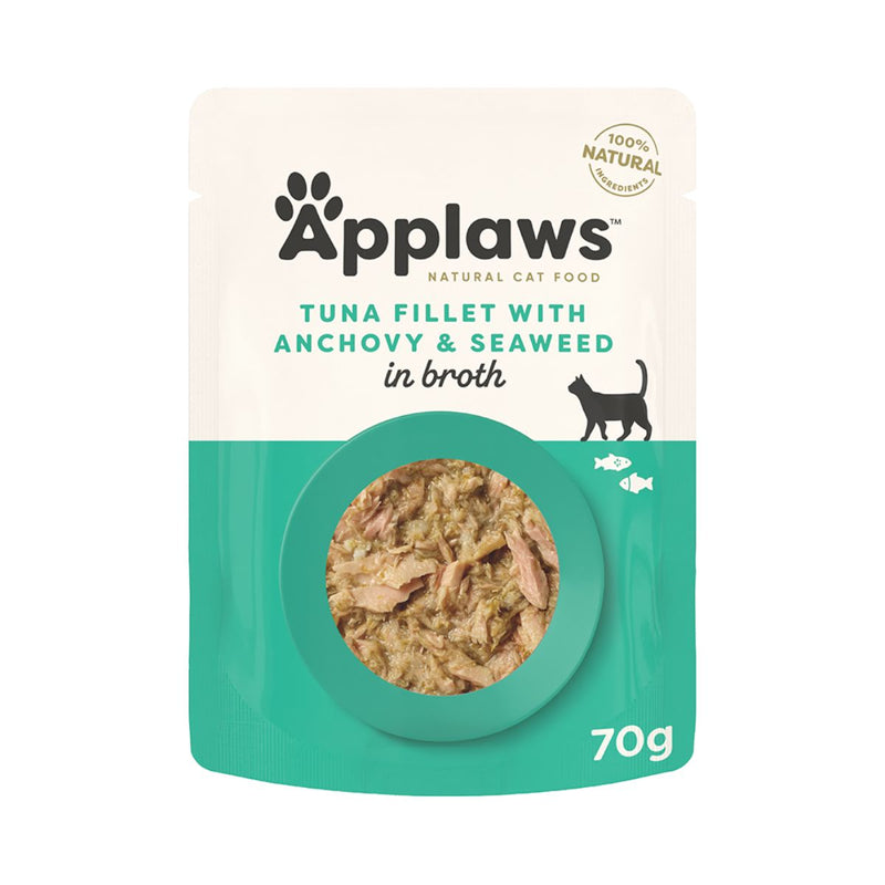 Applaws Cat Pouch Tuna Fillet and Whole Anchovy 70g