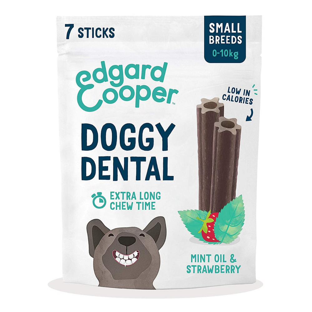 Edgard Cooper Doggy Dental Cool Mint Oil & Strawberry Large 7pk