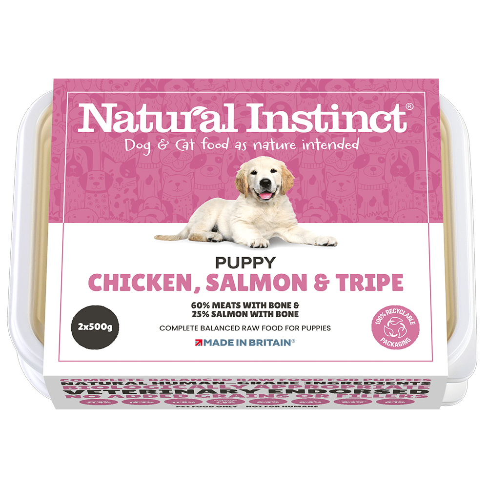 Natural Instinct - Natural - Puppy - Chicken Salmon & Tripe - 2*500g (7222)