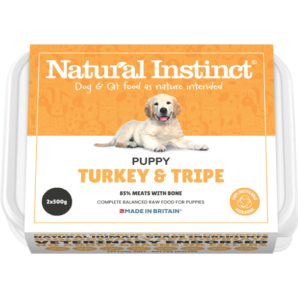 natural instinct puppy turkey& tripe 1kg