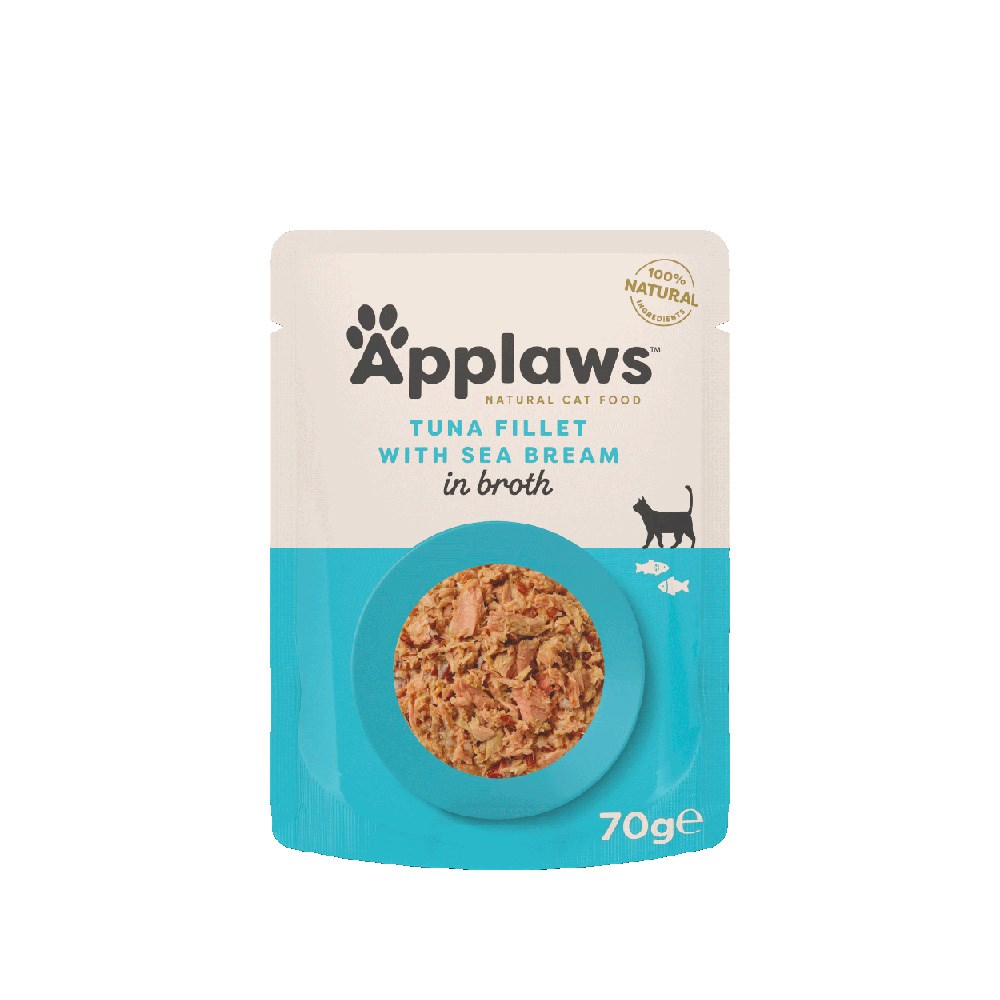 Applaws Cat Pouch Tuna Fillet and Seabream 70g