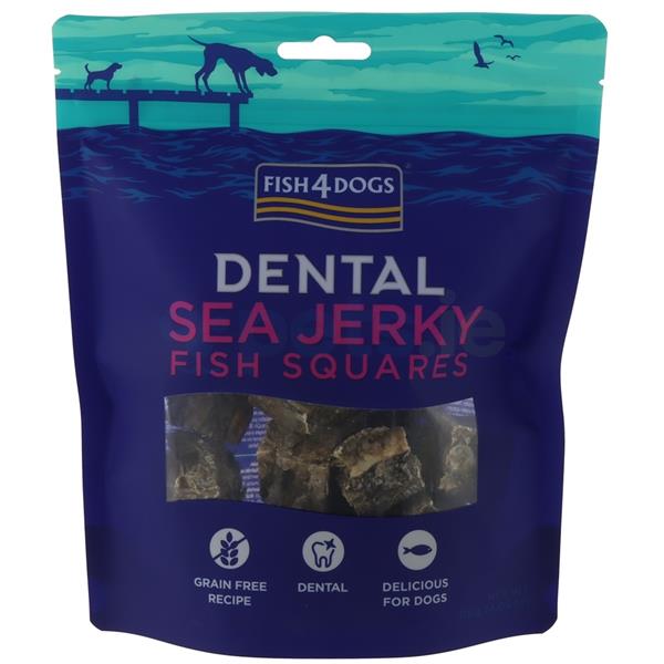 Fish4Dogs Dental Sea Jerky Fish Squares 115g