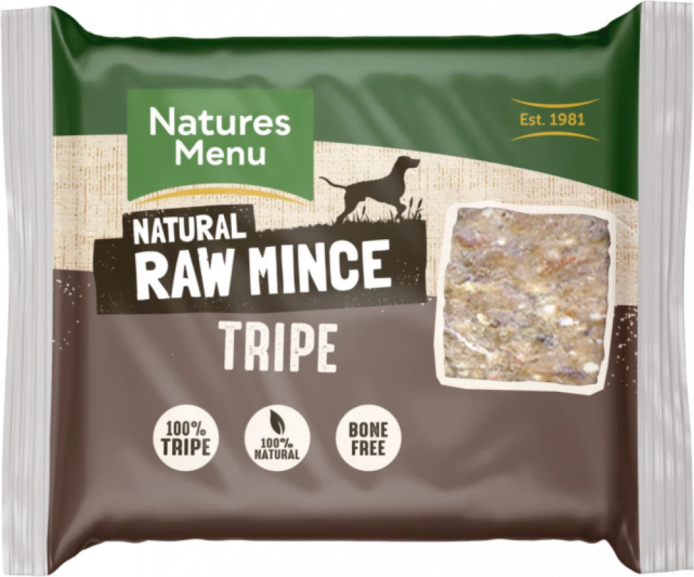 Natures Menu Frozen Beef and Tripe  Mince 400g
