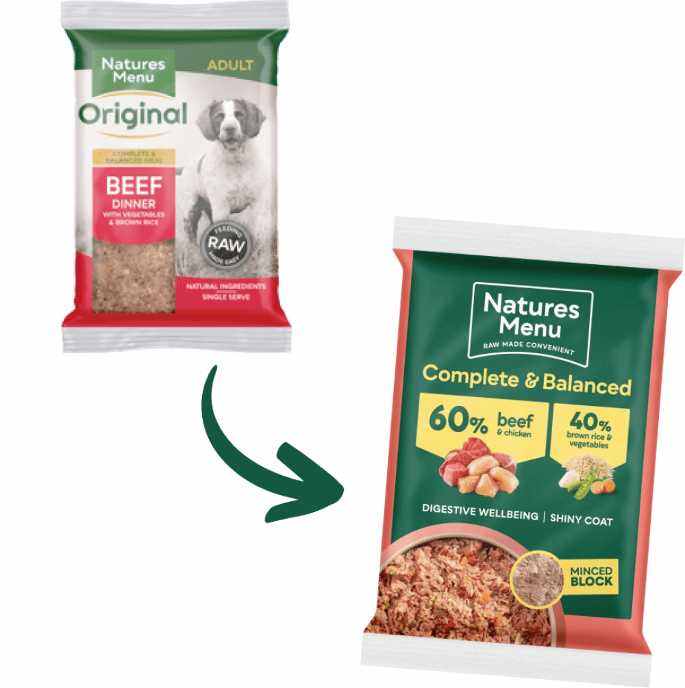 Natures Menu Frozen Brick Beef Veg and Rice 300g
