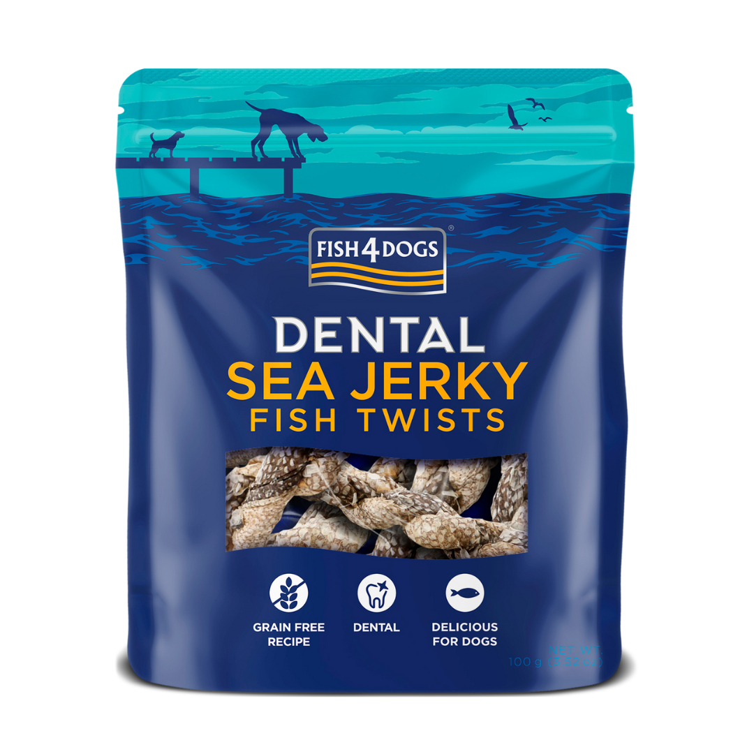 Fish4Dogs Dental Sea Jerky Fish Twists 100g