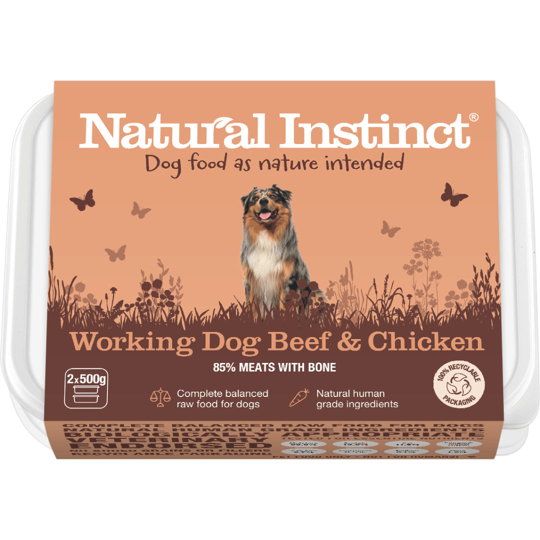 Natural Instinct Working Dog Beef & Chicken 500gx2