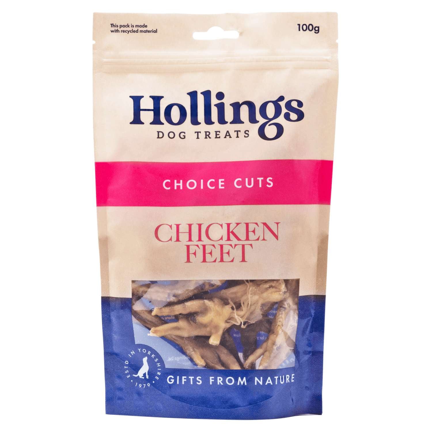 Hollings 100% Natural Chicken Feet 100g