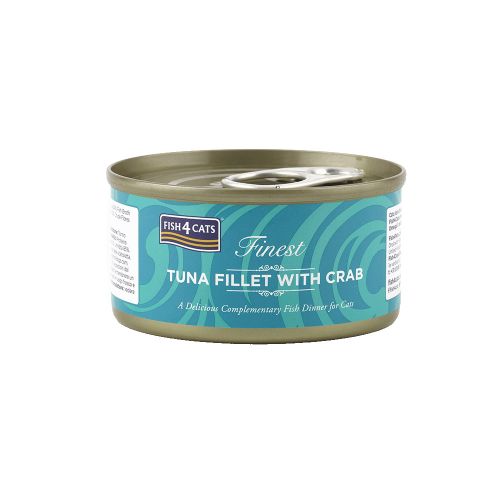 Fish4Cats Finest Tuna Fillet With Crab 70g