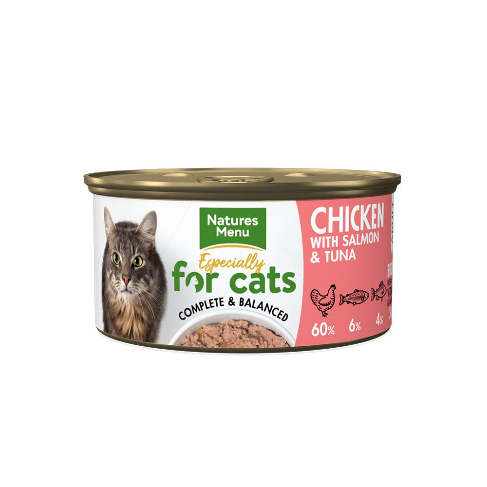 Natures Menu Chicken with Salmon and Tuna Cat Can 85g