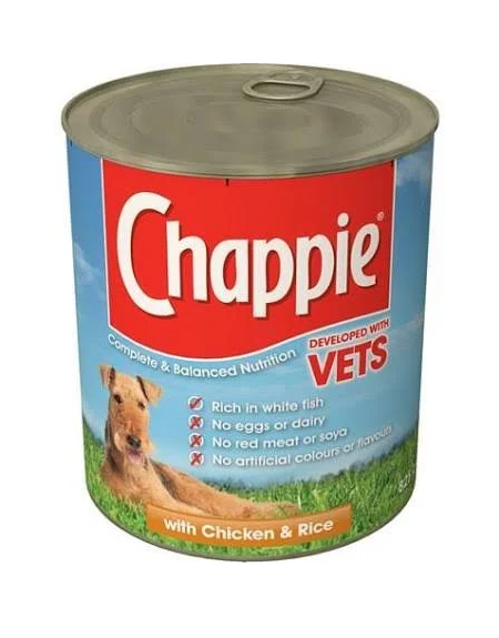 Chappie Chicken & Rice Tins 412g