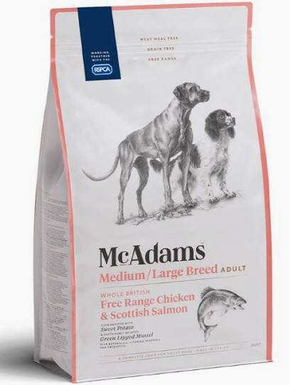 McAdams medium/large breed 2kg chicken & salmon